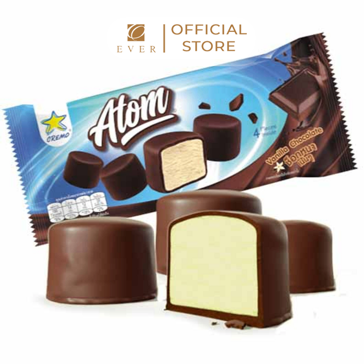 CREMO_Kem Atom dạng viên vị vani phủ socola 60g