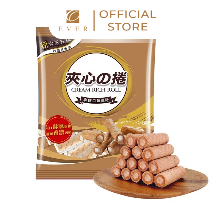 WANT WANT_Bánh cuộn nhân kem cà phê 250g