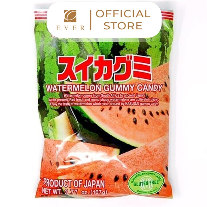 KASUGAI_Kẹo kẻo trái cây vị dưa hấu 107g