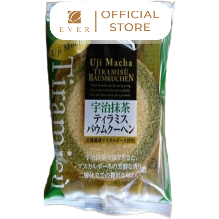 KASHIHARA_Bánh baumkuchen vị trà xanh tiramisu 60g