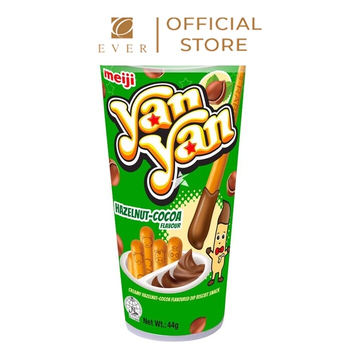 MEIJI_Bánh chấm Yanyan vị cacao hạt phỉ 44g