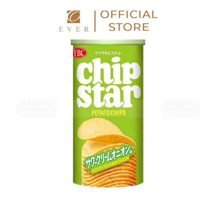 YBC_Snack khoai tây Chip Star vị kem hành 45g