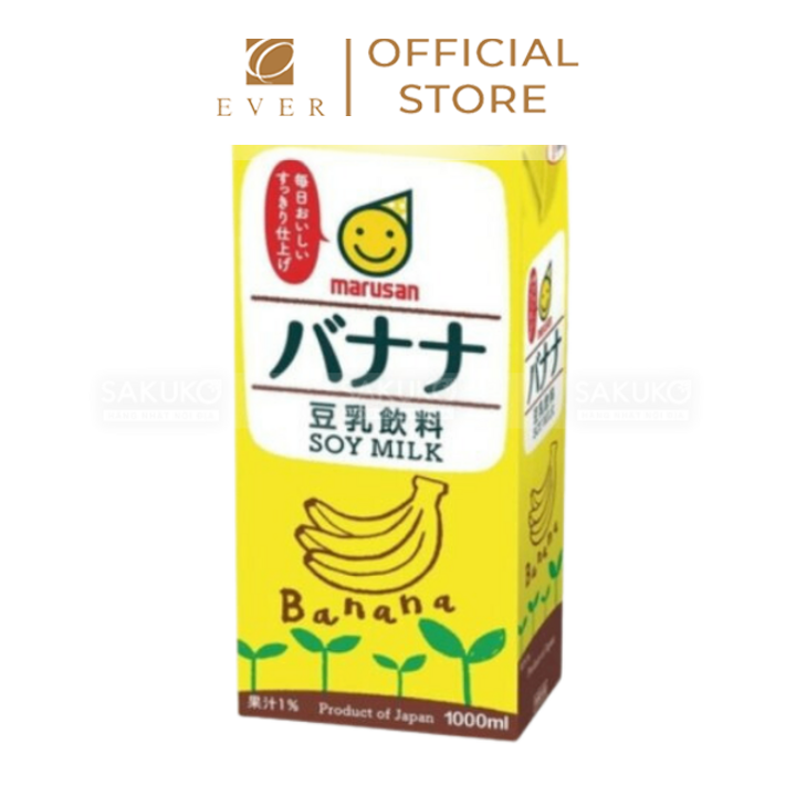 MARUSAN_Sữa đậu nành vị chuối 1L