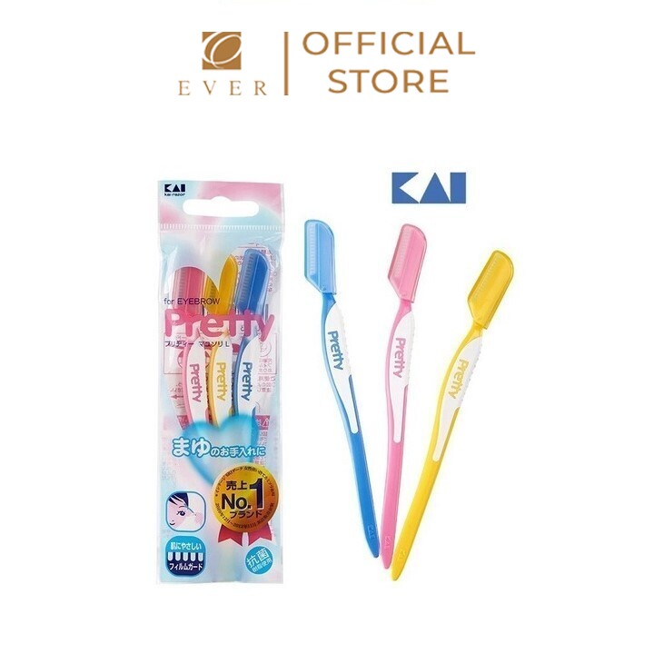 KAI_Set 3 dạo cạo lông mày Pretty 14.4cm