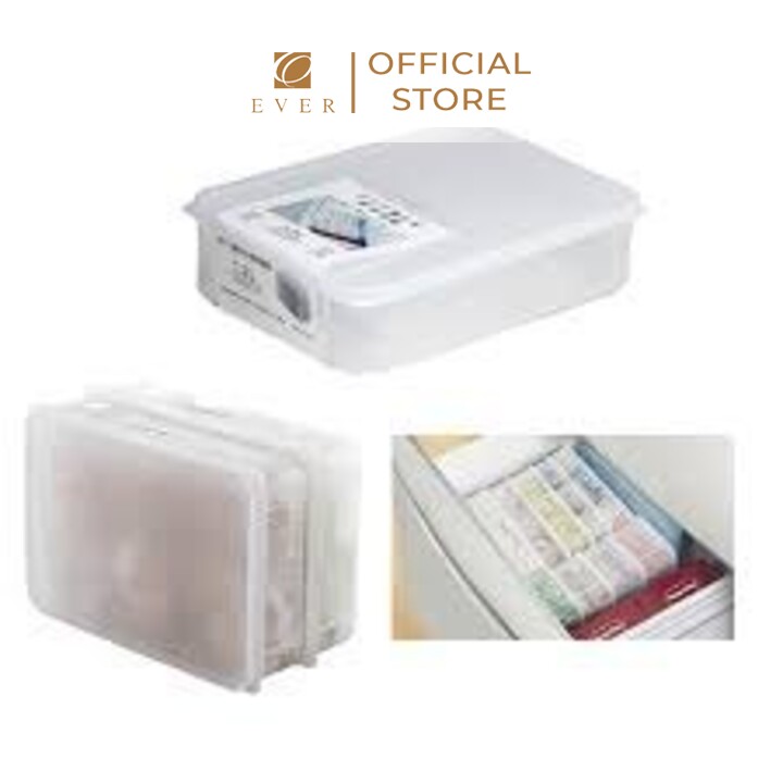 SANADA_Hộp nhựa đựng thực phẩm dáng dẹt 1.2L