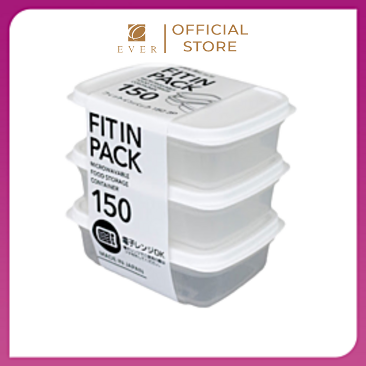 SANADA_Set 3 hộp nhựa nắp dẻo 150ml