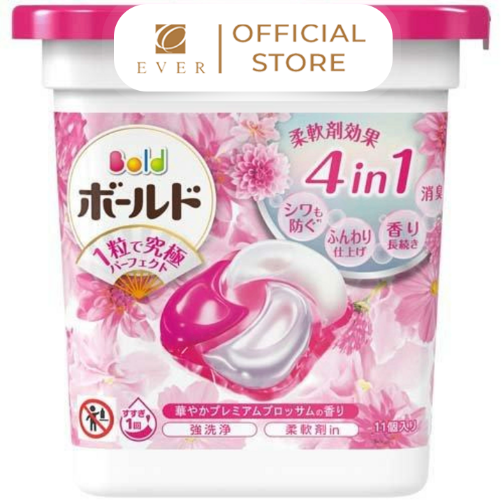 P&G_Viên giặt Bold Gel Ball 4in1 hương hoa hồng hộp 11 viên