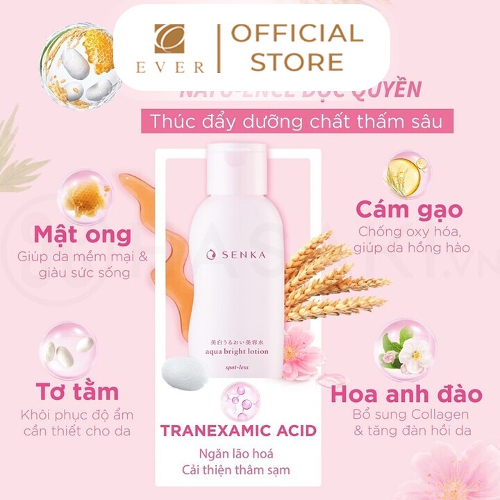 SENKA_Nước hoa hồng dưỡng da, làm mềm và trắng da 200ml