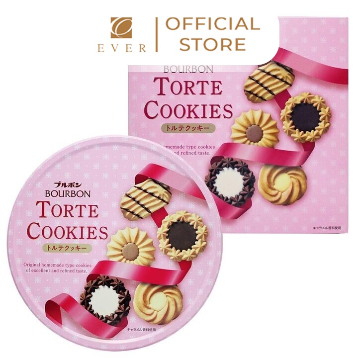 BOURBON_Bánh quy sữa Torte hộp thiếc 310g
