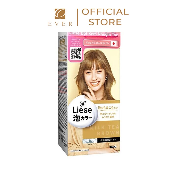 LIESE_Thuốc nhuộm tóc tạo bọt màu nâu trà sữa 108ml