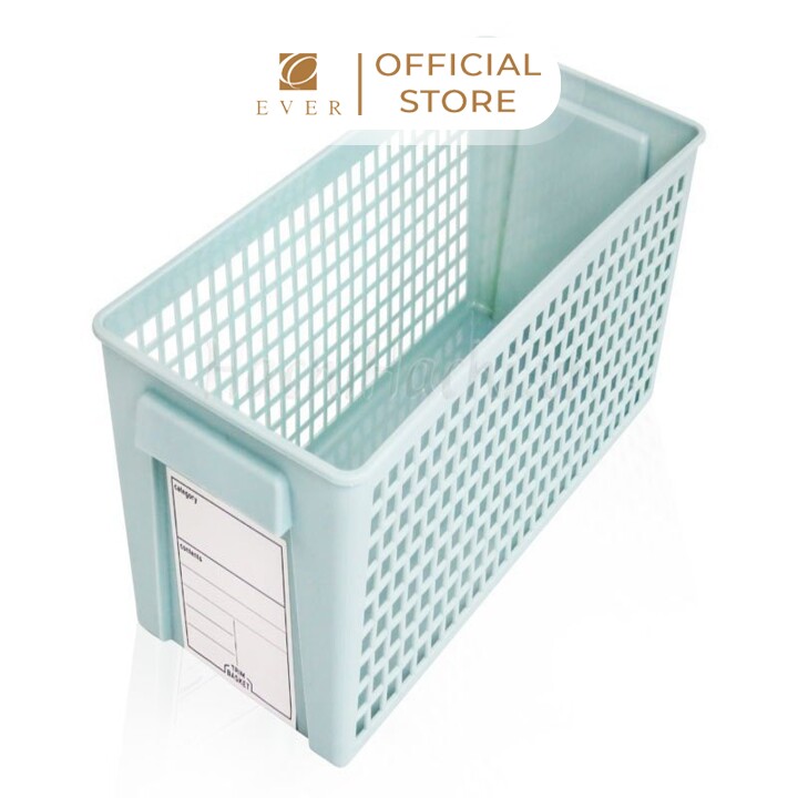 INOMATA_Giỏ đựng đồ đa năng dáng dài màu xanh 13*28.7*11.5cm