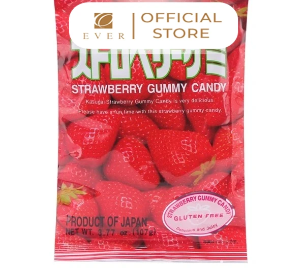 KASUGAI_Kẹo dẻo vị dâu 107g