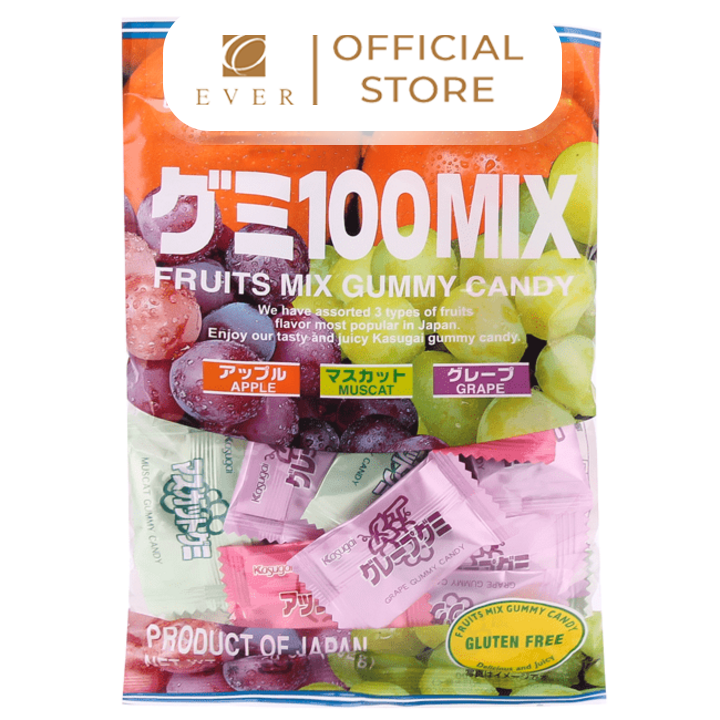 KASUGAI_Kẹo dẻo vị trái cây tổng hợp 102g