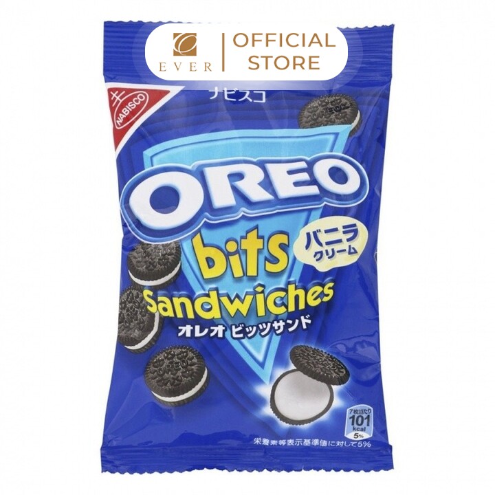 OREO_Bánh quy Bits Sandwiches socola kẹp kem vani 65g
