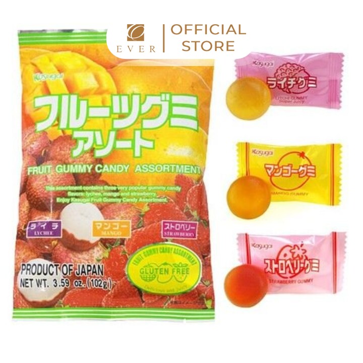 KASUGAI_Kẹo dẻo vị hoa quả thập cẩm 108g