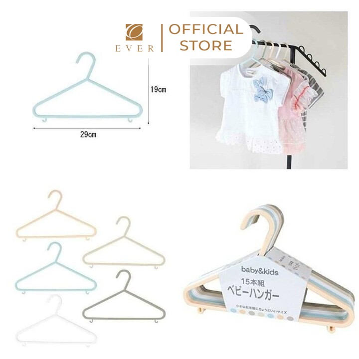 ECHO_Set 15 móc phơi quần áo cho trẻ em nhiều màu